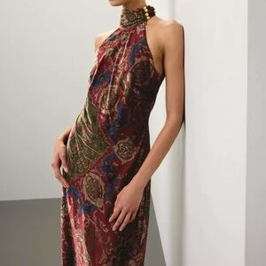 Ralph Lauren Velvet Halter Gown